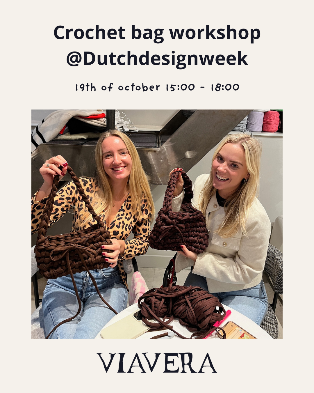 Crochet Bag Workshop @Dutch Design Week 19 oktober middag