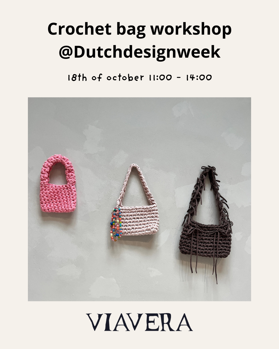 Crochet Bag Workshop @Dutch Design Week 18 october